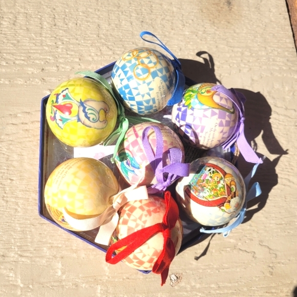 Jim Shore 12 Days Of Christmas Box Set 14 Ball Ornaments 2006 - Picture 1 of 7